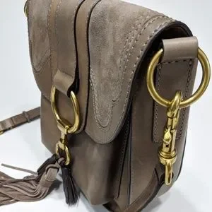 Frye Women's Ilana Saddle Crossbody Handbag - Burnished Leather Western Style Bag With Tassels - View #11
